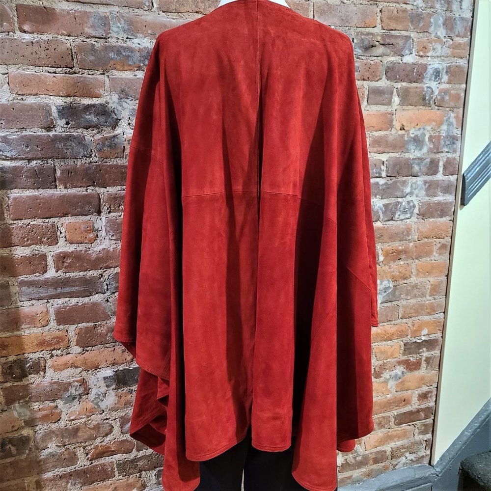 Red Suede Ruana - Picture 5 of 6